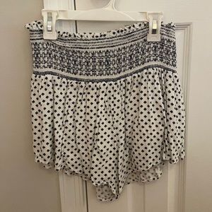 South Moon Under/ Juniper Blue cotton shorts